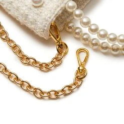 IVORY PALOMA PEARL TWEED CROSSBODY 19 IVORY PALOMA PEARL TWEED CROSSBODY -Lele Sadoughi Shop lele sadoughi bags one size ivory paloma pearl tweed crossbody 35416596185250