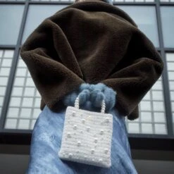 IVORY PALOMA PEARL TWEED CROSSBODY 17 IVORY PALOMA PEARL TWEED CROSSBODY -Lele Sadoughi Shop lele sadoughi bags one size ivory paloma pearl tweed crossbody 35836096479394