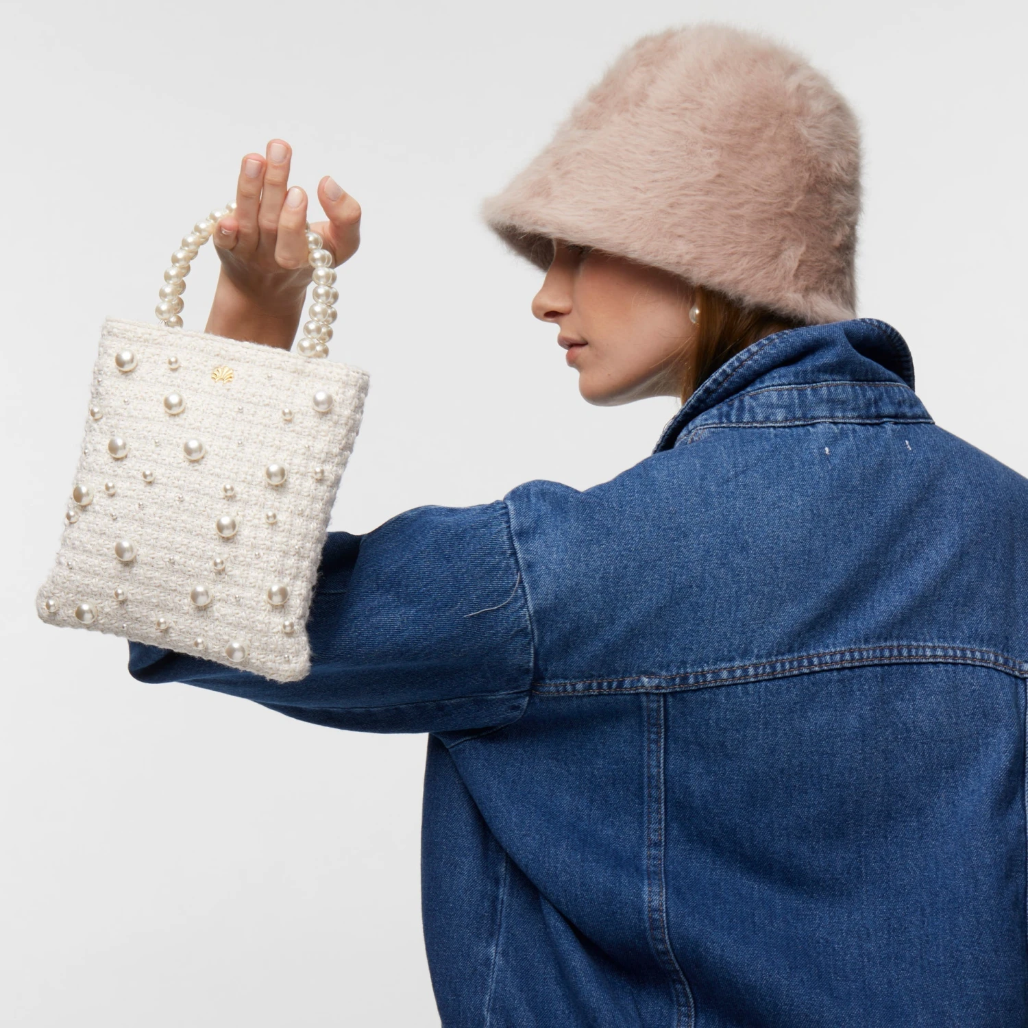 IVORY PALOMA PEARL TWEED CROSSBODY 6 IVORY PALOMA PEARL TWEED CROSSBODY - Image 6