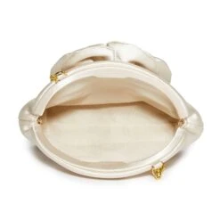 IVORY ROSIE SATIN CLUTCH 12 IVORY ROSIE SATIN CLUTCH -Lele Sadoughi Shop lele sadoughi bags one size ivory rosie satin clutch 36638976376994