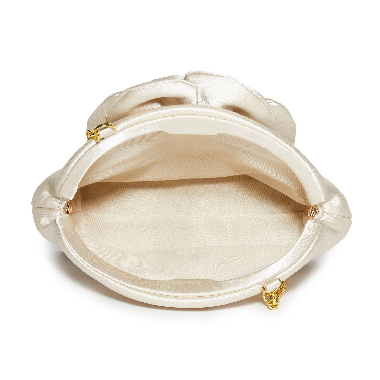 IVORY ROSIE SATIN CLUTCH 5 IVORY ROSIE SATIN CLUTCH - Image 5