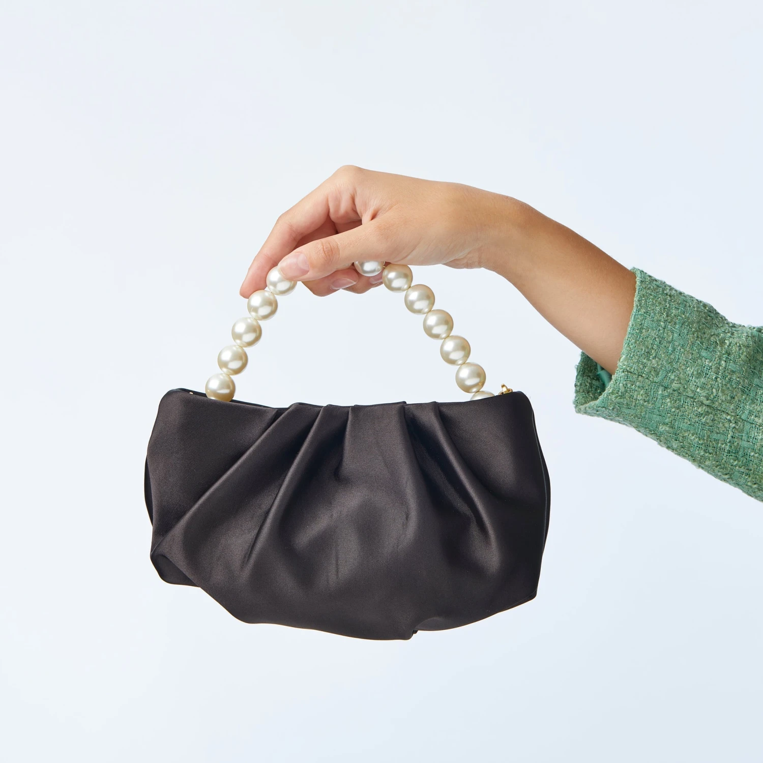 JET MARLOWE SATIN EVENING POUCH 4 JET MARLOWE SATIN EVENING POUCH - Image 4