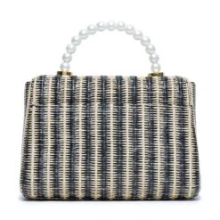 PEBBLED SAND RAFFIA TABITHA TOP HANDLE CROSSBODY -Lele Sadoughi Shop lele sadoughi bags one size pebbled sand raffia tabitha top handle crossbody 36724025655458