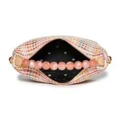 RAFFIA RAINBOW HAZEL TOP HANDLE BAG -Lele Sadoughi Shop lele sadoughi bags one size raffia rainbow hazel top handle bag 36724019888290