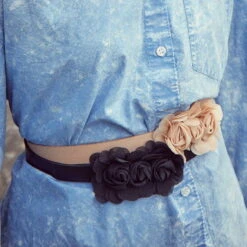 BISQUE PETUNIA FLOWER BELT -Lele Sadoughi Shop lele sadoughi belts bisque petunia flower belt 36473823953058