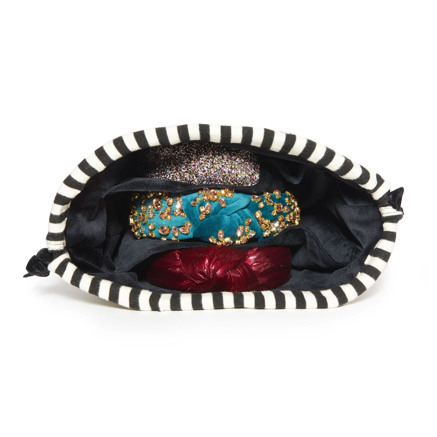 JET IVORY DRAWSTRING HEADBAND STORAGE POUCH 6 JET IVORY DRAWSTRING HEADBAND STORAGE POUCH - Image 6