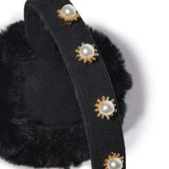JET PEARL STARBURST EARMUFFS -Lele Sadoughi Shop lele sadoughi earmuffs one size jet jet pearl starburst earmuffs 33911465476258