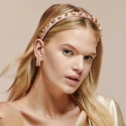 JUNE ALEXANDRITE HEART CRYSTAL DOUBLE ROW HOOP EARRINGS -Lele Sadoughi Shop lele sadoughi earrings one size alexandrite alexandrite heart crystal double row hoop earrings 34610172133538