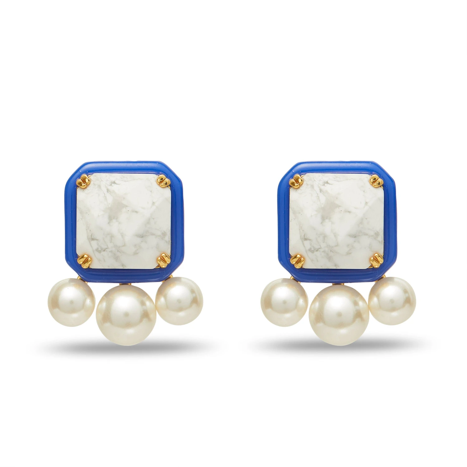 COBALT PADDLE BUTTON EARRINGS 1 COBALT PADDLE BUTTON EARRINGS