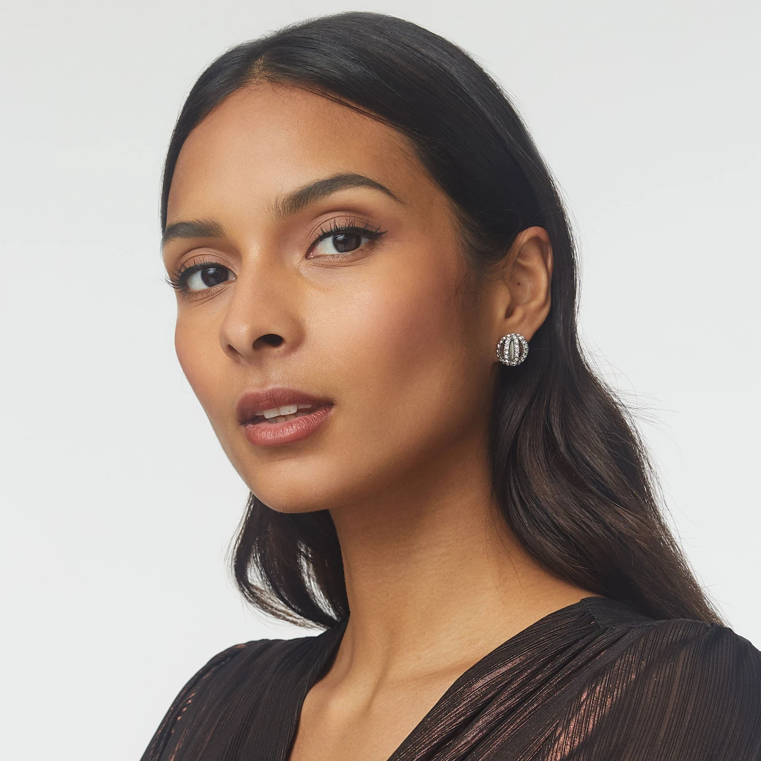 CRYSTAL DISCO CRYSTAL BIRDCAGE STUD EARRINGS 3 CRYSTAL DISCO CRYSTAL BIRDCAGE STUD EARRINGS - Image 3