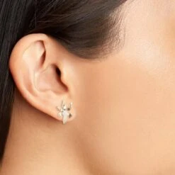 GOLD LILY STUD EARRINGS -Lele Sadoughi Shop lele sadoughi earrings one size gold gold lily stud earrings 6061066289214