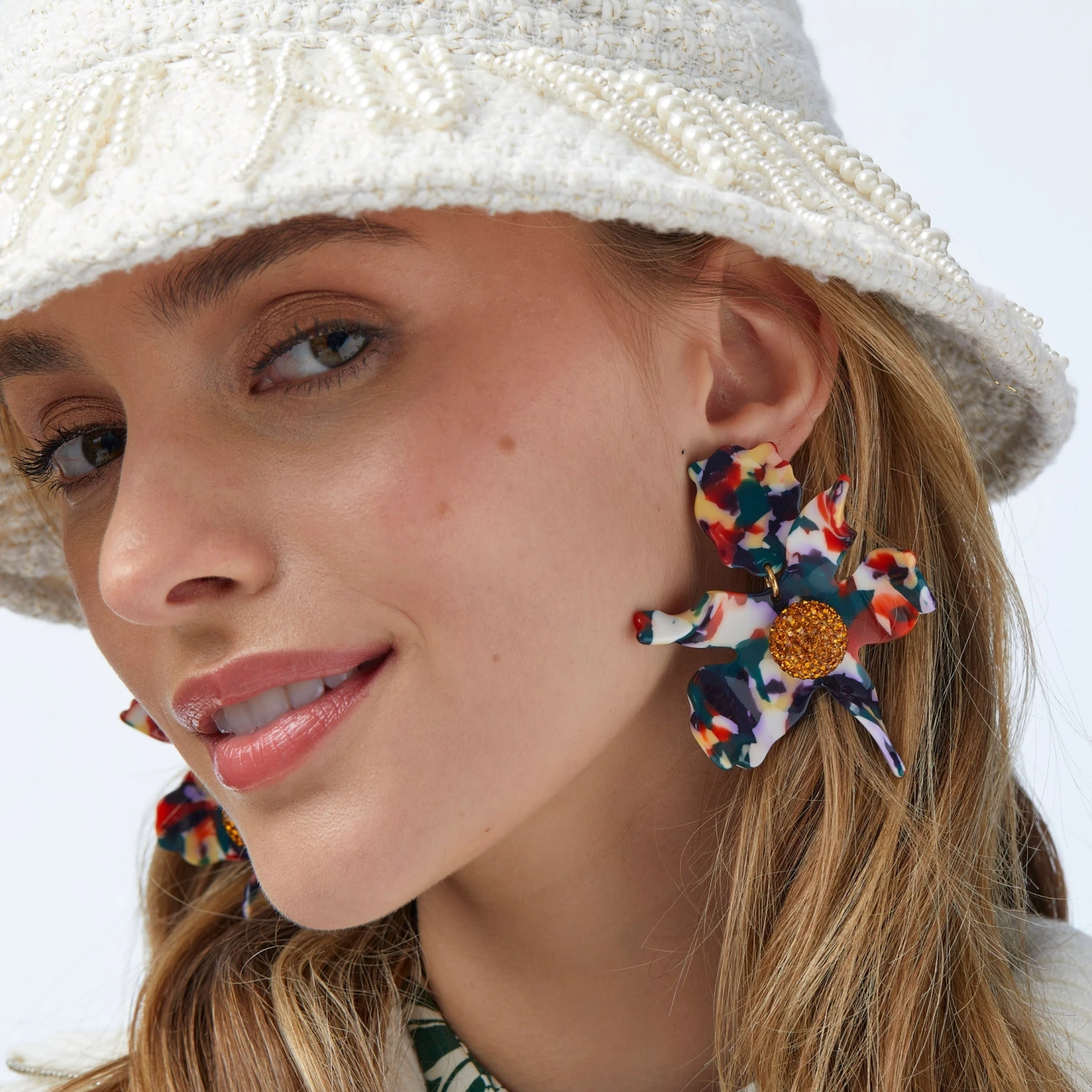 HARVEST MULTI CRYSTAL LILY EARRINGS 2 HARVEST MULTI CRYSTAL LILY EARRINGS - Image 2