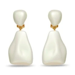 HOLOGRAPHIC PEARL WILMA PEARL DROP EARRINGS