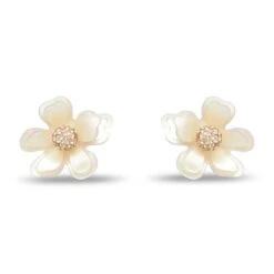 LELE X SJP NOISETTE AZALEA BUTTON EARRINGS