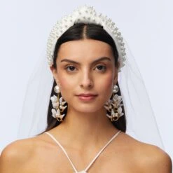 MOTHER OF PEARL VINE LEAF CHANDELIER EARRINGS -Lele Sadoughi Shop lele sadoughi earrings one size mother of pearl vine leaf chandelier earrings 36638941315234