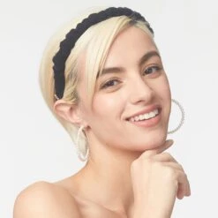 FRESHWATER PEARL LARGE HOOP -Lele Sadoughi Shop lele sadoughi earrings one size pearl freshwater pearl large hoop 33729348665506