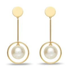 PEARL PENDULUM LINEAR EARRINGS
