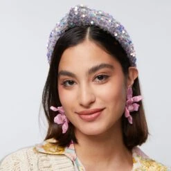 ROSE CRYSTAL LILY EARRINGS -Lele Sadoughi Shop lele sadoughi earrings one size rose crystal lily earrings 35673819021474