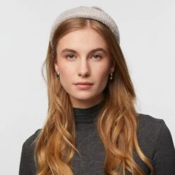 SILVER DOME MINI HOOP EARRINGS -Lele Sadoughi Shop lele sadoughi earrings one size silver dome mini hoop earrings 35838543069346