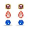 SUNBURST GEM LINEAR EARRINGS