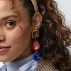 Lele Sadoughi Shop -Lele Sadoughi Shop lele sadoughi earrings one size sunburst gem linear earrings 36062257774754