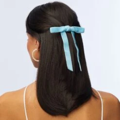DUSTY SKY BARDOT BOW BARRETTE -Lele Sadoughi Shop lele sadoughi hair dusty sky bardot bow barrette 36532318601378