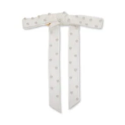 IVORY BARDOT PEARL EMBELLISHED BOW BARRETTE