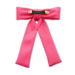 APRICOT NEOPRENE ANTOINETTE BOW BARRETTE -Lele Sadoughi Shop lele sadoughi hair one size apricot neoprene antoinette bow barrette 36542170562722