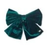 PINE GREEN JUMBO VELVET BOW BARRETTE