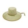 SAGE PLAID STRAW HAT