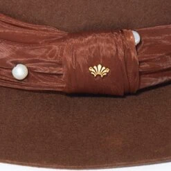 WALNUT FARRAH WOOL RANCHER HAT -Lele Sadoughi Shop lele sadoughi hats one size walnut farrah wool rancher hat 35699401326754