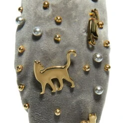 ASH GREY CAT LOVER EMBELLISHED KNOTTED HEADBAND 7 ASH GREY CAT LOVER EMBELLISHED KNOTTED HEADBAND -Lele Sadoughi Shop lele sadoughi headbands one size ash grey cat lover embellished knotted headband 36247411392674