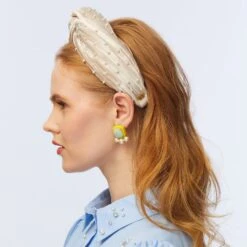 BISQUE PEARL EMBELLISHED GRETA HEADBAND -Lele Sadoughi Shop lele sadoughi headbands one size bisque pearl embellished greta headband 36627304513698