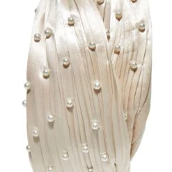 BISQUE PEARL EMBELLISHED GRETA HEADBAND -Lele Sadoughi Shop lele sadoughi headbands one size bisque pearl embellished gretta headband 36531553566882