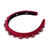 JANUARY GARNET OVAL CRYSTAL VELVET GIGI HEADBAND