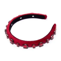 JANUARY GARNET OVAL CRYSTAL VELVET GIGI HEADBAND