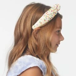 BUTTERCREAM BIRTHDAY CAKE KIDS KNOTTED HEADBAND -Lele Sadoughi Shop lele sadoughi headbands one size buttercream buttercream birthday cake kids knotted headband 33553625514146