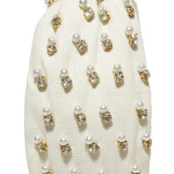 IVORY CRYSTAL EMBELLISHED KNOTTED HEADBAND -Lele Sadoughi Shop lele sadoughi headbands one size ivory crystal embellished knotted headband 36531511263394