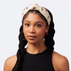 IVORY MIAMI HEAT EMBELLISHED KNOTTED HEADBAND -Lele Sadoughi Shop lele sadoughi headbands one size ivory miami heat embellished headband 36572610068642