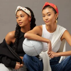 IVORY MIAMI HEAT EMBELLISHED KNOTTED HEADBAND -Lele Sadoughi Shop lele sadoughi headbands one size ivory miami heat embellished headband 36579266887842