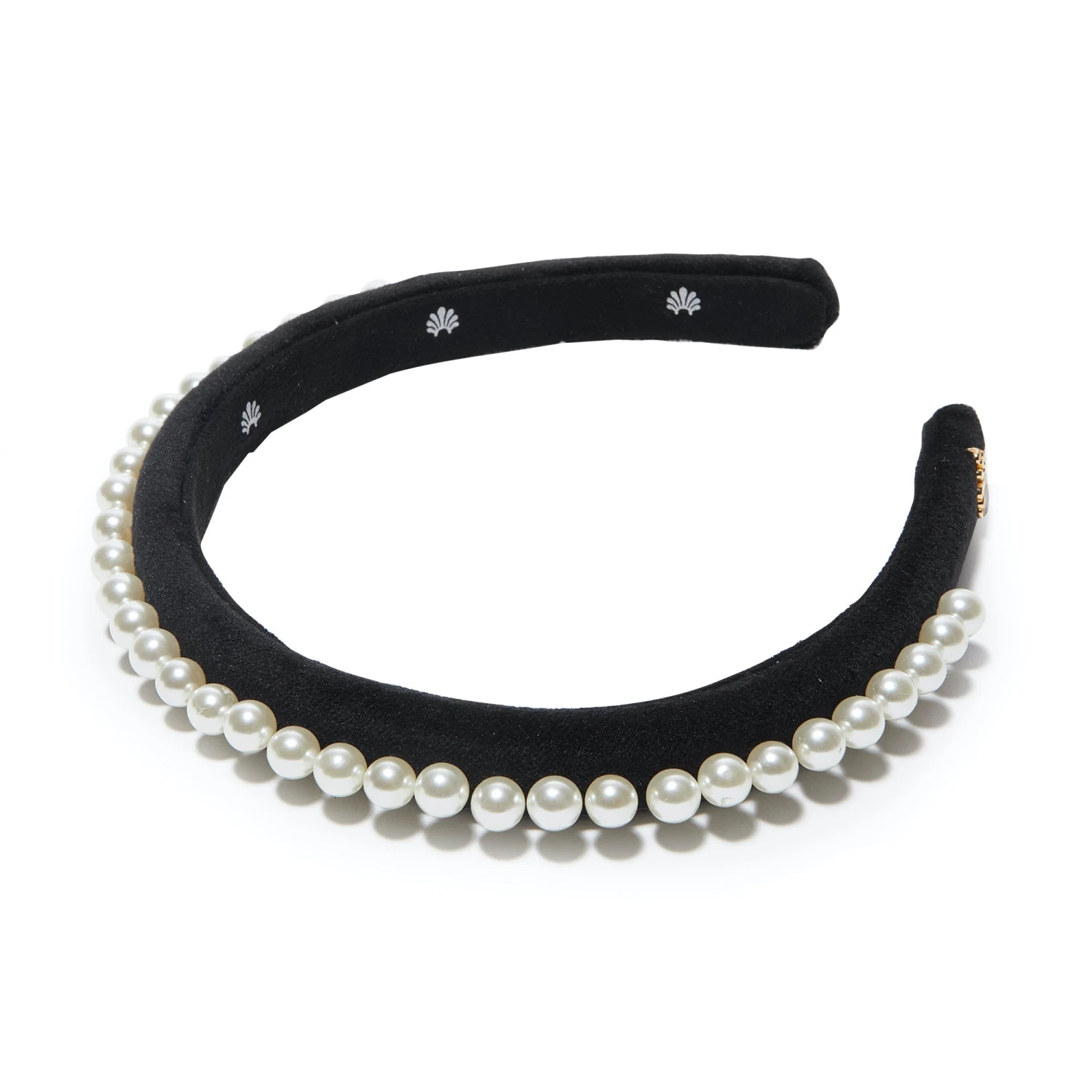 JET PEARL EMBELLISHED VELVET GIGI HEADBAND 1 JET PEARL EMBELLISHED VELVET GIGI HEADBAND