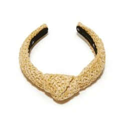 NATURAL RAFFIA KIDS KNOTTED HEADBAND -Lele Sadoughi Shop lele sadoughi headbands one size natural raffia kids knotted headband 36531558252706