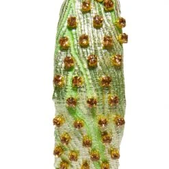 PARAKEET EMBELLISHED BROCADE SLIM KNOTTED HEADBAND -Lele Sadoughi Shop lele sadoughi headbands one size parakeet embellished brocade slim knotted headband 36531468501154