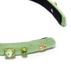 AUGUST PERIDOT OVAL CRYSTAL VELVET GIGI HEADBAND -Lele Sadoughi Shop lele sadoughi headbands one size peridot peridot oval crystal velvet gigi headband 34576127066274