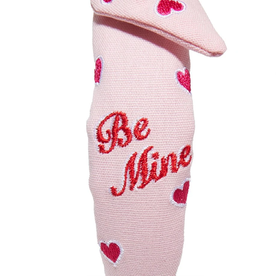 PETAL PINK EMBROIDERED VALENTINES KIDS HEADBAND 2 PETAL PINK EMBROIDERED VALENTINES KIDS HEADBAND - Image 2