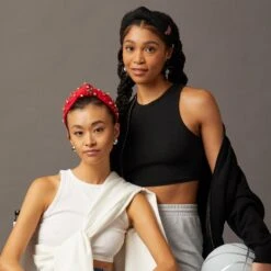 RED CHICAGO BULLS EMBELLISHED KNOTTED HEADBAND -Lele Sadoughi Shop lele sadoughi headbands one size red chicago bulls embellished headband 36579269378210