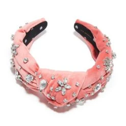 ROSE SWAROVSKI® SNOWFLAKE KNOTTED HEADBAND -Lele Sadoughi Shop lele sadoughi headbands one size rose swarovski snowflake knotted headband 36206010106018