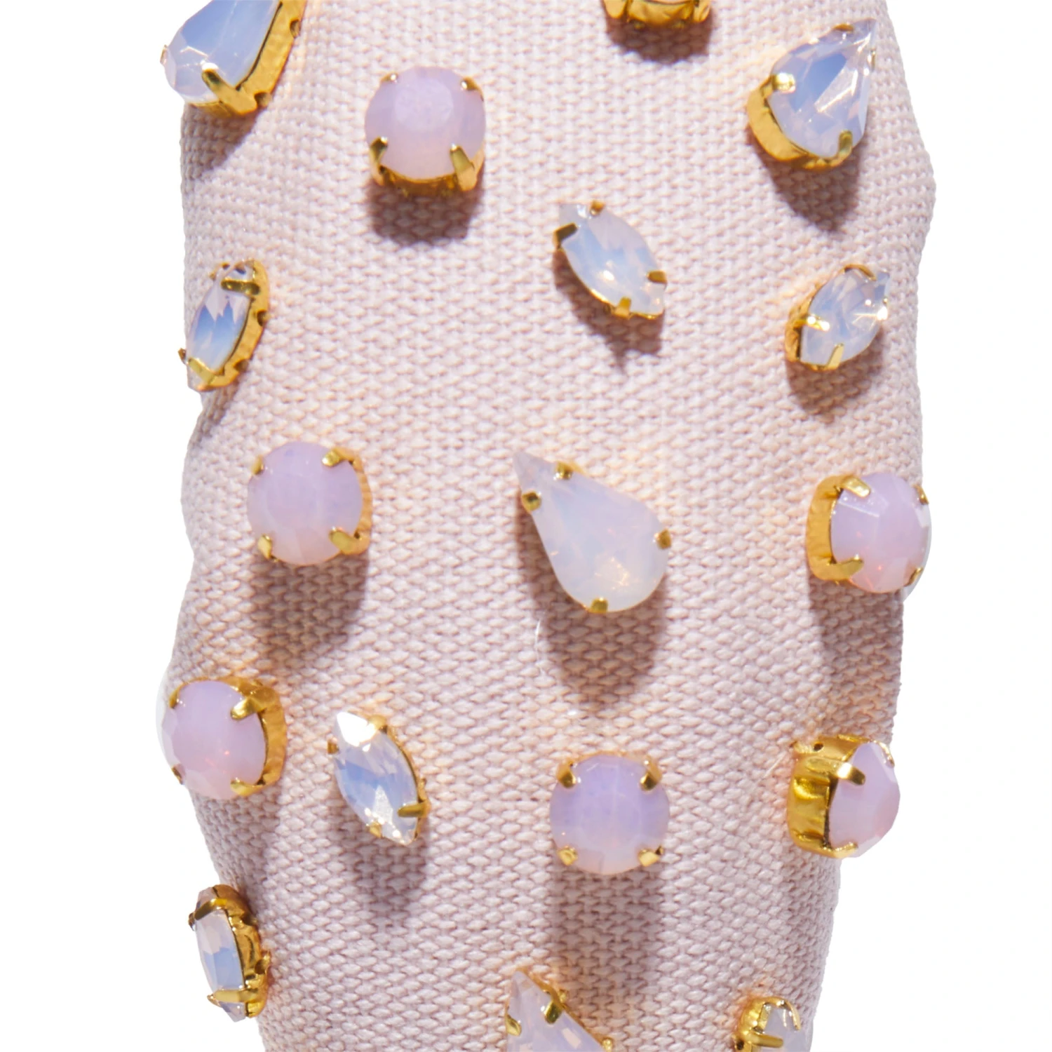 ROSEWATER MIXED CRYSTAL WOVEN KNOTTED HEADBAND 3 ROSEWATER MIXED CRYSTAL WOVEN KNOTTED HEADBAND - Image 3