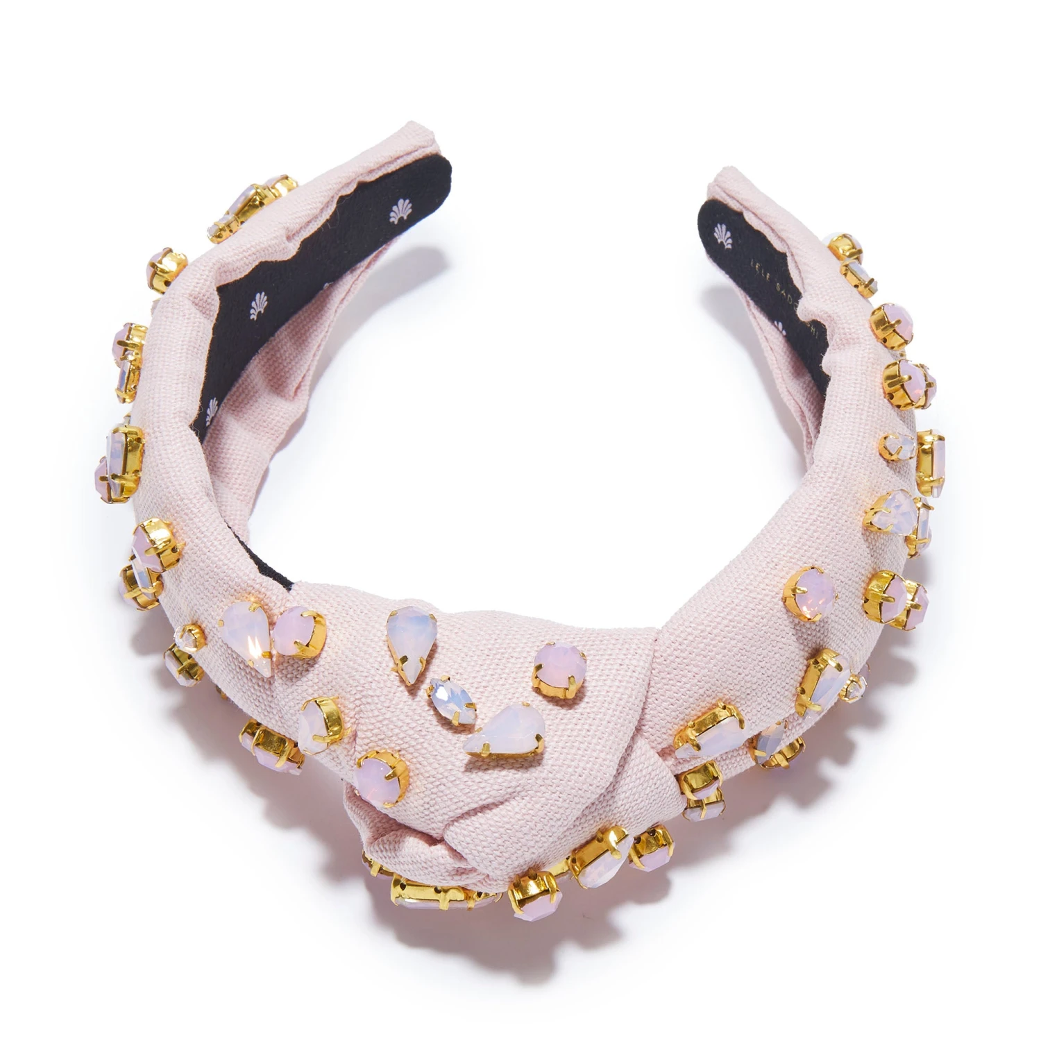 ROSEWATER MIXED CRYSTAL WOVEN KNOTTED HEADBAND 5 ROSEWATER MIXED CRYSTAL WOVEN KNOTTED HEADBAND - Image 5