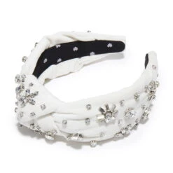 SILVER SNOW SWAROVSKI® SNOWFLAKE KNOTTED HEADBAND